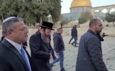 بن غفير يقود اقتحام المستوطنين للمسجد الأقصى