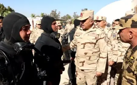 رئيس الأركان يتفقد منظومة الكفاءة القتالية لقوات الصاعقة