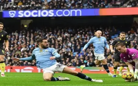 مانشستر سيتي يتعادل مع إيفرتون 1-1 بالبريميرليج