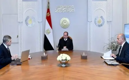 الرئيس السيسي يستعرض المشروعات الجارية لتحديث المجرى الملاحي لقناة السويس