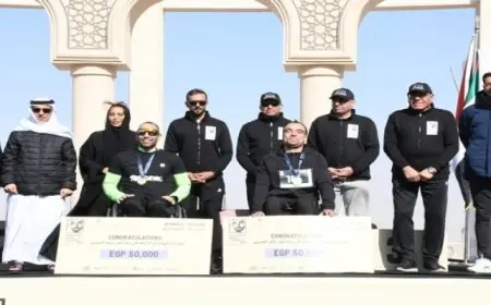 وزير الرياضة ونظيره الإماراتي يُكرمون الفائزين بماراثون زايد الخيري