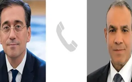 وزير الخارجية يبحث مع نظيره الإسباني التطورات في سوريا وغزة