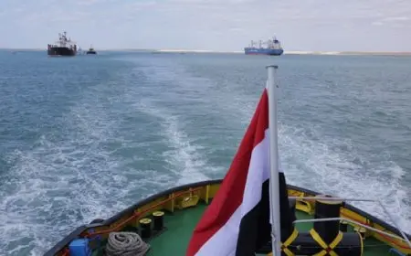 الفريق ربيع: نجاح التشغيل التجريبي لمشروع ازدواج قناة السويس في البحيرات المرة الصغرى