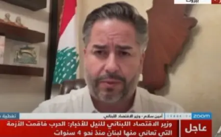 وزير الاقتصاد اللبناني: 5 مليارات دولار تكلفة الدمار جراء الحرب.. وخسارة نحو 400 ألف وظيفة