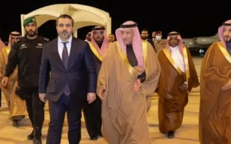 وفد سوري رفيع برئاسة وزير الخارجية أسعد الشيباني يصل إلى الرياض