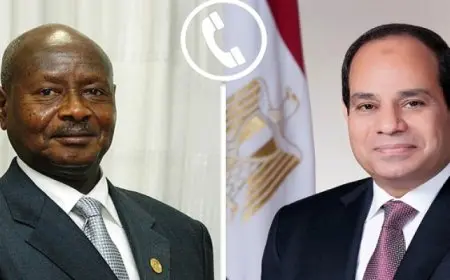السيسي ونظيره الأوغندى يبحثان هاتفيا تعزيز العلاقات والأوضاع بمنطقة شرق إفريقيا والقرن الإفريقي