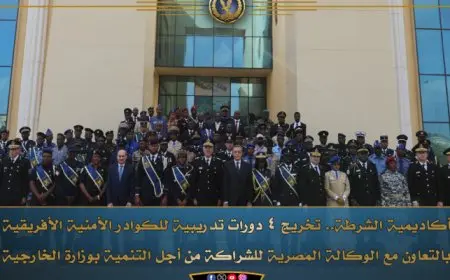 بال وال.. أكاديمية الشرطة تحتفل بتخريج 4 دورات تدريبية للكوادر الأمنية الأفريقية