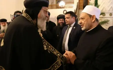 بال .. شيخ الأزهر يزور البابا تواضروس لتهنئته بأعياد الميلاد