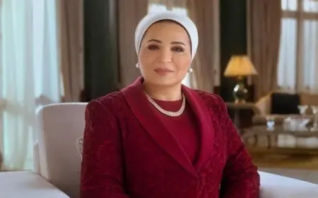 قرينة الرئيس تهنئ شعب مصر بمناسبة عيد الميلاد المجيد