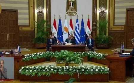 انطلاق القمة المصرية اليونانية القبرصية في قصر الاتحادية