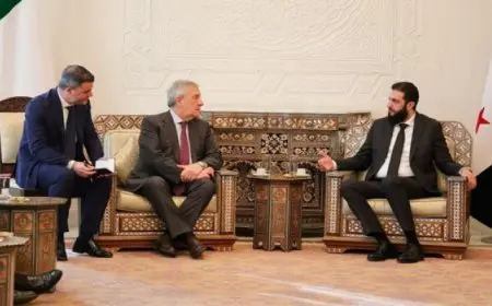 الشرع يلتقي وزير الخارجية الإيطالي في دمشق