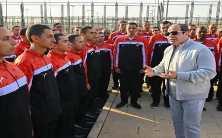 بال .. الرئيس السيسي يتفقد فجر اليوم الأكاديمية العسكرية المصرية