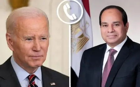 الرئيس السيسى يؤكد لبايدن ضرورة وقف إطلاق النار فى غزة وتجنيب المنطقة توسيع الصراع