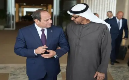 الرئيس السيسى ونظيره الإماراتى يبحثان الأوضاع الإقليمية وسبل استعادة الأمن والاستقرار فى المنطقة