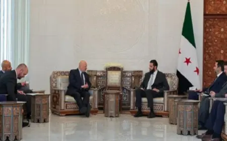 المدعى العام للجنائية الدولية يلتقى مع قائد الإدارة السورية فى دمشق