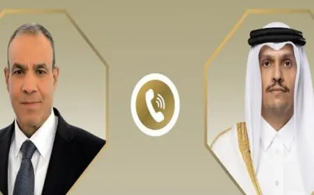 وزير الخارجية يبحث مع نظيره القطري تطورات الأوضاع في غزة والمستجدات بالمشهد السوري