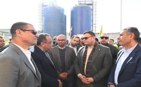 وزير الإسكان يتفقد المنطقة الصناعية A1 ومحطة مياه الشرب 3 بالعاشر من رمضان