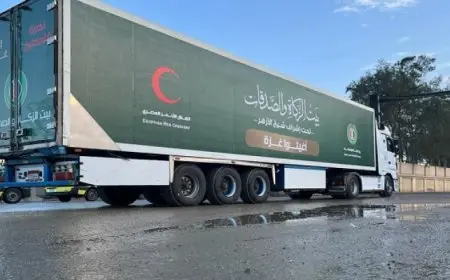 “بيت الزكاة”: دخول أولى المساعدات الإنسانية بعد تطبيق قرار وقف إطلاق النار بغزة