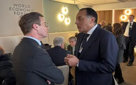 رئيس الوزراء يلتقى نظيره السويدى على هامش فعاليات اليوم الثانى لمنتدى دافوس