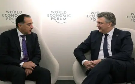 رئيس الوزراء يلتقى رئيس وزراء جمهورية كرواتيا