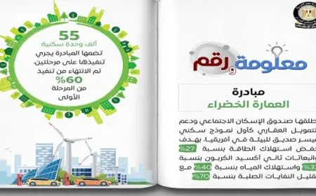 بالإنفوجراف .. مجلس الوزراء: مبادرة العمارة الخضراء أول نموذج سكني ميسر صديق للبيئة في أفريقيا