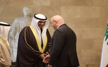 الرئيس اللبنانى يستقبل وزير الخارجية الكويتى فى بيروت