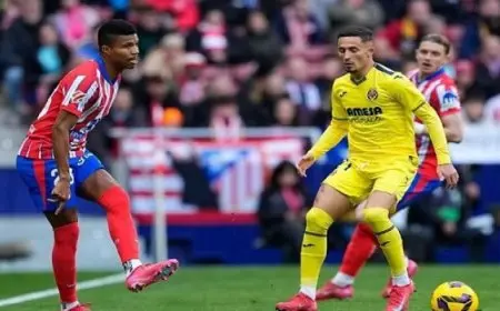 أتلتيكو مدريد يواصل الابتعاد عن صدارة الليجا الإسبانية بتعادله مع فياريال ١-١