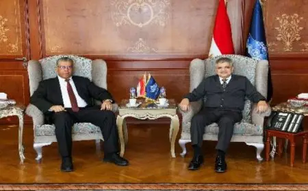 رئيس هيئة قناة السويس يبحث سبل التعاون المشترك مع وفد شركة إعمار ليبيا القابضة