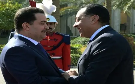 مدبولى في بغداد لترؤس وفد مصر باجتماعات الدورة الثالثة للجنة العليا المشتركة