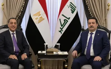 رئيسا وزراء مصر والعراق يعقدان جلسة مباحثات ضمن أعمال اللجنة العليا المشتركة