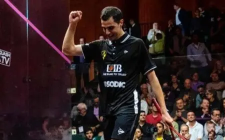 على فرج يتوج ببطولة جى بى مورجان للاسكواش للمرة الرابعة فى تاريخه