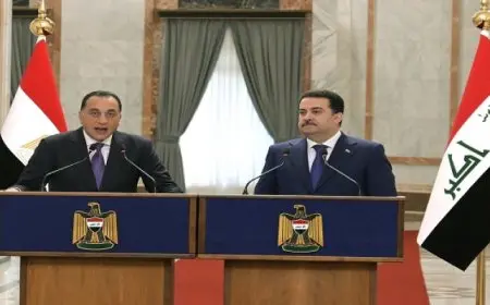 مدبولى : تطابق مع رؤية العراق بشأن حق أشقائنا الفلسطينيين فى إقامة دولتهم المستقلة