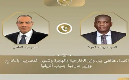 وزير الخارجية يجرى اتصالًا هاتفيًا بنظيره الجنوب أفريقى لتعزيز التعاون بين البلدين
