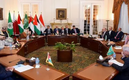 اجتماع القاهرة السداسى يشدد على رفض تهجير الفلسطينيين ويرحب باستضافة مصر مؤتمر دولى لإعادة إعمار غزة