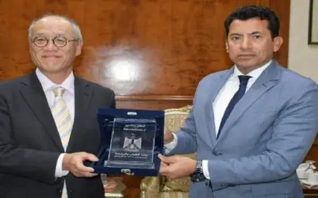 وزير الشباب يبحث مع سفير اليابان ورئيس “الجايكا” تعزيز التعاون بمجالى الرياضة والشباب