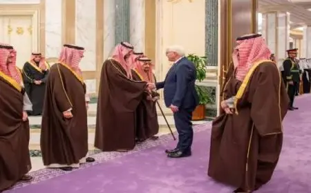 ولى العهد السعودى والرئيس الألمانى يعقدان جلسة مباحثات رسمية