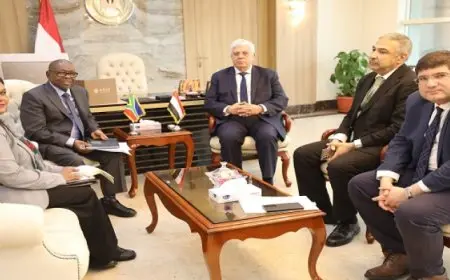 وزير التعليم العالى يبحث سُبل التعاون مع وزير العلوم والتكنولوجيا والابتكار بجنوب إفريقيا