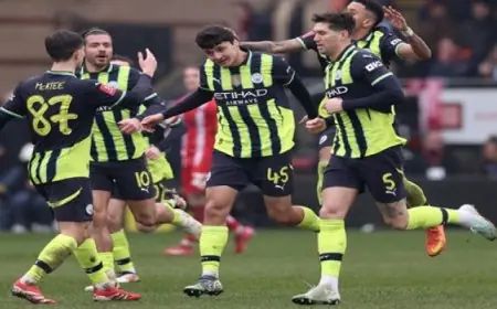 مانشستر سيتى يفوز على ليتون أورينت (2-1) ويصعد لدور الـ16 بكأس الاتحاد الانجليزى