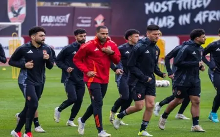 بن شرقى ودارى يشاركان فى تدريبات الأهلي استعدادا لمواجهة غزل المحلة بالدوري