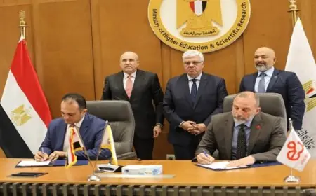 وزير التعليم العالى يشهد توقيع اتفاقية تعاون بين جامعة الجلالة وشركة “إي آند مصر”