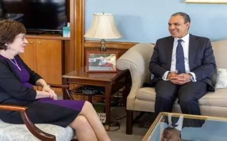 وزير الخارجية يبحث مع رئيسة لجنة الاعتمادات بمجلس الشيوخ تطورات الأوضاع فى غزة