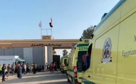 ميناء رفح البرى يستقبل 52 مصاباً ومريضاً فلسطينياً من غزة