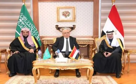 النائب العام يستقبل نظيره السعودي بمقر مكتبه بالقاهرة