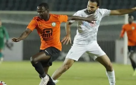 المصري بـ 10 لاعبين يتعادل مع البنك الأهلي من دون أهداف في الدوري