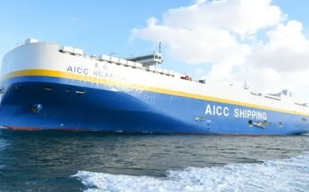 قناة السويس تشهد عبور حاملة السيارات AICC HUANGHU فى رحلتها البحرية الأولى