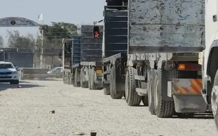 مصدر مسئول: تأجيل إدخال معدات ثقيلة مصطفة أمام ميناء رفح البرى إلى قطاع غزة