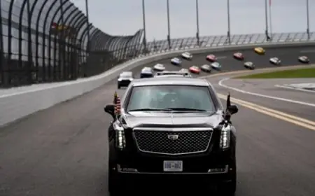 ترامب يشارك فى سباق “دايتونا” بالسيارة الرئاسية