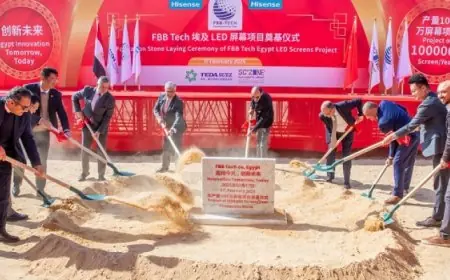 وضع حجر الأساس لمشروع إلكترونيات فى المنطقة الصناعية بالسخنة باستثمارات 38 مليون دولار