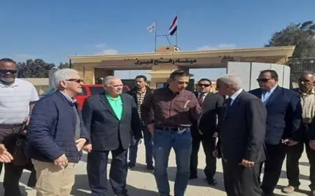 وفد من الكونجرس الأمريكى يزور معبر رفح البرى ويثمن الجهود المصرية