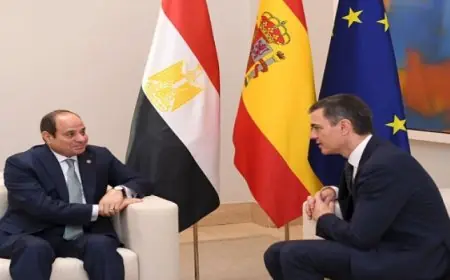 بال وال .. مباحثات بين الرئيس السيسى ورئيس وزراء إسبانيا بمقر الحكومة الإسبانية
